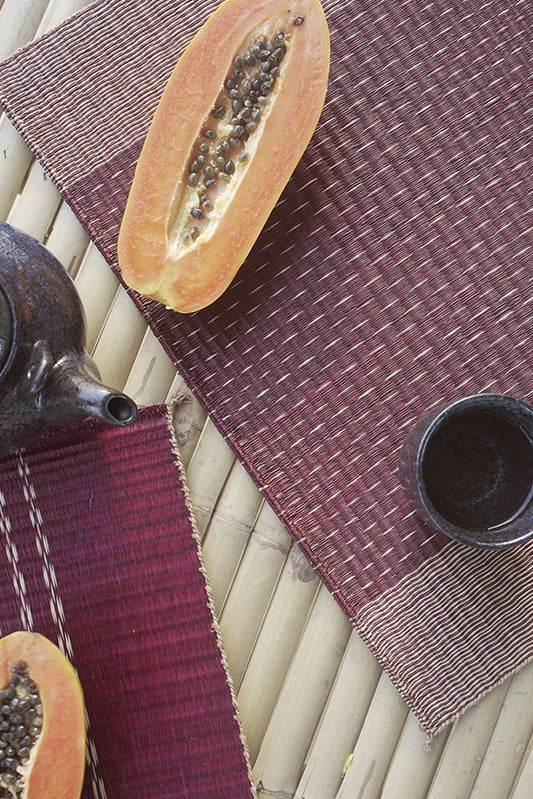 Placemat L Cherry Stripe Rain