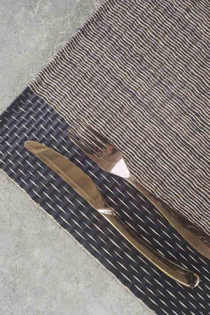 Placemat L Mixed Stripe Rain