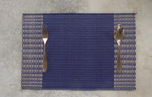 Placemat L Navy Triple edge