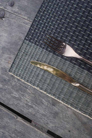 Placemat L Midnight Stripe Rain