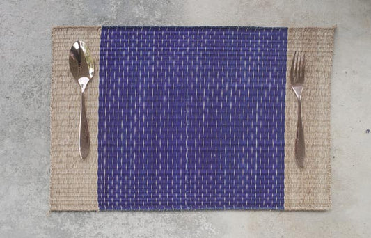 Placemat L Navy Rain