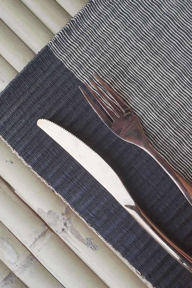 Placemat L Midnight Center stripe